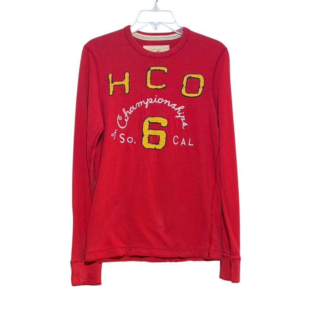 Y2K Hollister Shirt S Varsity Distressed Embroidered Preppy California
